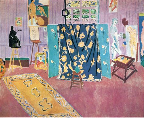 Vistas - Henri Matisse, The Pink Studio, 1911 Pink Studio, Matisse Paintings, Raoul Dufy, William Turner, Fauvism, Hur Man Målar, Paul Cezanne, Art Et Illustration, Art Appreciation