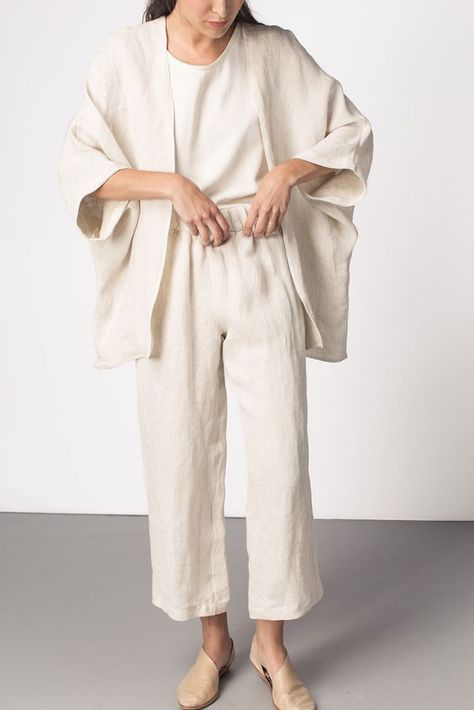 Tunik Linen, Indie Outfits Summer, Minimal Stil, Minimalist Moda, Mode Kimono, Mode Abaya, Linen Fashion, Stil Inspiration, Looks Street Style