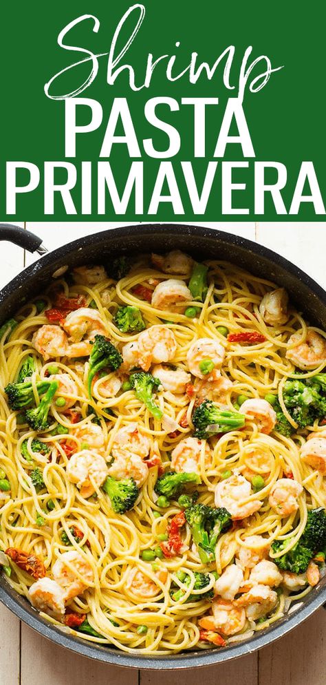 Shrimp Broccoli Pasta, Shrimp Pasta Primavera, Veggie Pasta Recipes, Great Salad Recipes, Pasta Primavera Recipe, Linguine Recipes, Shrimp Scampi Recipe, Shrimp And Broccoli, Shrimp Recipes For Dinner