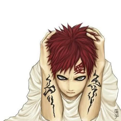 Gaara An Anime, Anime Character, Red Hair, A Man, Naruto, Tattoos, Red, Hair, Anime