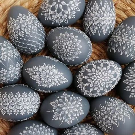 Real Chicken Eggs Easter Decoration Grey White Easter Eggs - Etsy Eggs Easter Decoration, Modern Easter Egg, Pysanky Eggs Pattern, Paper Flower Wall Hanging, Egg Shell Art, Easter Egg Art, Painted Eggs, Easter Egg Pattern, Flower Wall Hanging