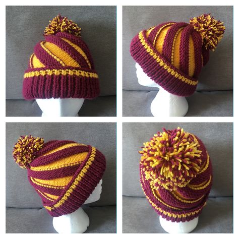 Gryffindor Harry Potter handmade bobble hat  #gryffindor #harrypotter #bobblehat #handmade #knittedhat #beanie #gryffindorhat #harrypotterhat Christmas Beanies, Harry Potter Handmade, Harry Potter Beanie, Gryffindor Harry Potter, Harry Potter Hat, Christmas Beanie, Anniversaire Harry Potter, Bobble Hat, Women Hats