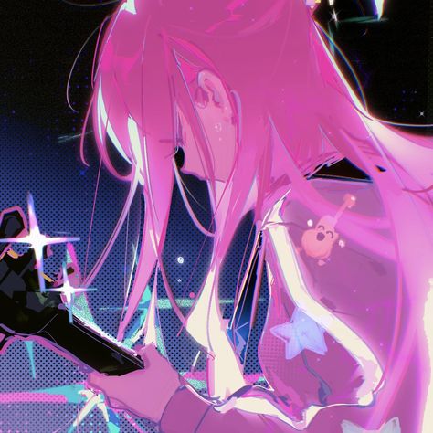 Alien Pfp Anime, Pink And Black Aesthetic Pfp, Kawaii Anime Pfp For Discord, Cute Pfps Discord, Pfp Icons Anime Manga, Aesthetic Manga Pfp, Pixel Anime Art, Pfp Anime Pink, Pink Anime Art