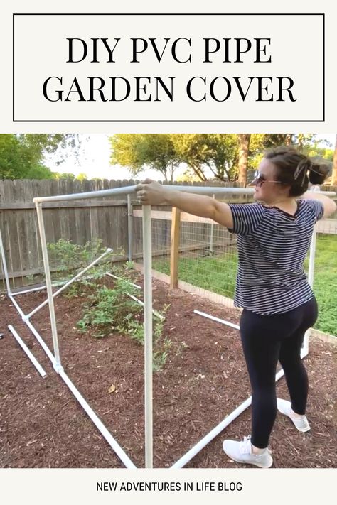 Garden Cages How To Build, Garden Cover Ideas, Pvc Garden Fence, Insect Netting Garden Diy, Garden Netting Cover, Diy Garden Enclosure, Crop Cages For Garden Diy, Diy Garden Bed Cover, Pvc Trellis Diy