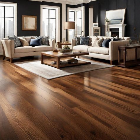 25 Chic Ideas For Modern Hardwood Floor Colors In 2024 37 Brown Floor Apartment Decor, House With Wood Floors, Oak Wood Floor Living Room Ideas, Living Room Brown Floor Dark Hardwood, Living Room Decor Wood Floor, Living Room Ideas With Wood Floors, Couch With Dark Wood Floors, Modern Wood Floor Colors, Living Room Designs With Hardwood Floors