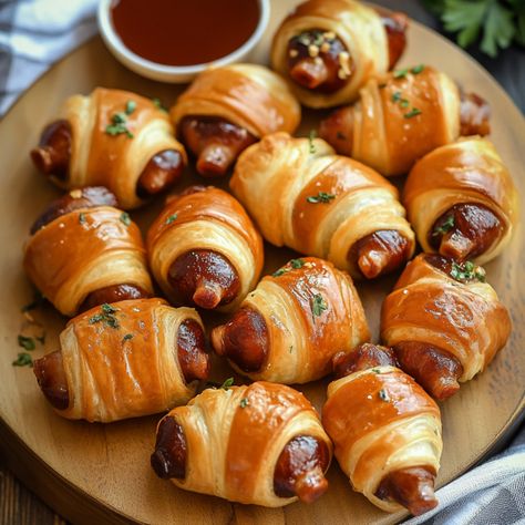 There’s something irresistibly nostalgic about Pigs in a Blanket—that classic, crowd-pleasing appetizer that brings back memories of fun family gatherings and cozy evenings. But this version has a little twist Halloween Pig In A Blanket, Party Pigs In A Blanket, Turkey Pigs In A Blanket, Gourmet Pigs In A Blanket, Halloween Pigs In A Blanket, Mummy Pigs In A Blanket, Glazed Pigs In A Blanket, Pigs In A Blanket Recipe, Halloween Apps