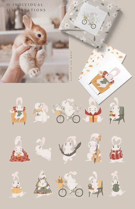 Printable 2023 Bunny Calendar Bunny Year 2023, Rabbit New Year Illustration, Rabbit Calendar, Bunny Symbol, Bunny 2023, Happy Symbol, Happy New Year Illustration, 2023 Rabbit, Illustration Calendar