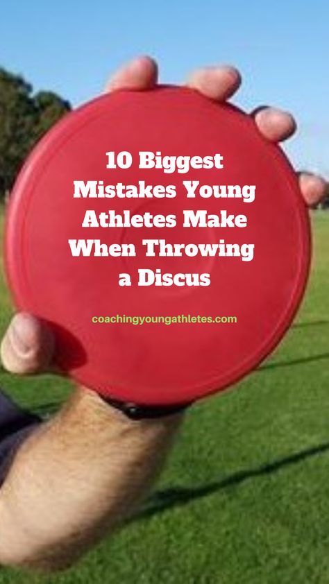 Title: 10 Biggest Mistakes Young Athletes Make When Throwing a Discus by coachingyoungathletes.com Discus Track And Field, Throwers Workout Track And Field, Throwers Track And Field, Discus Throw Aesthetic, Track And Field Throwing, Throwing Discus, Discus Throwing, Track Szn, Track Outfits