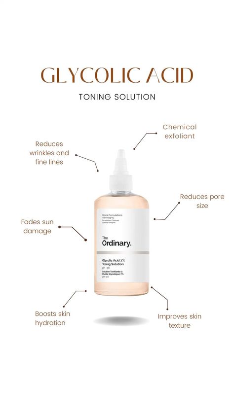 Glycolic Acid 7% toning solution Facial Routine Skincare, Haut Routine, Men Skin Care Routine, Skin Care Basics, Skin Advice, Dermatological Skin Care, Basic Skin Care Routine, Clear Skin Tips, Glow Skin