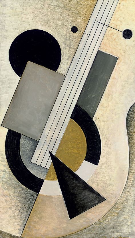 Synthetic Cubism, Cubist Paintings, Cubist Art, Cubism Art, Soyut Sanat Tabloları, Musical Art, Guitar Art, Mid Century Art, Art And Illustration