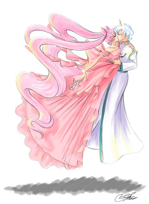 Helios and Chibiusa Princess Lady Serenity, Sailormoon Fanart, Chibiusa And Helios, Sailor Mini Moon, Moon Kingdom, Sailor Princess, Minako Aino, Sailor Moon Fan Art, Sailor Moon Usagi