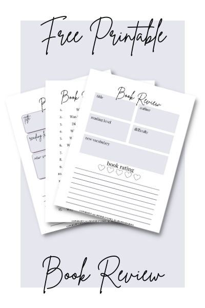 Book Club Template Free Printable, Free Bookish Printables, Book Club Journals Free Printable, Tbr Printable Free, Free Book Review Template, Free Reading Journal Printable, How To Write A Book Review Template, Blind Date With A Book Printable, Book Review Template Free Printable