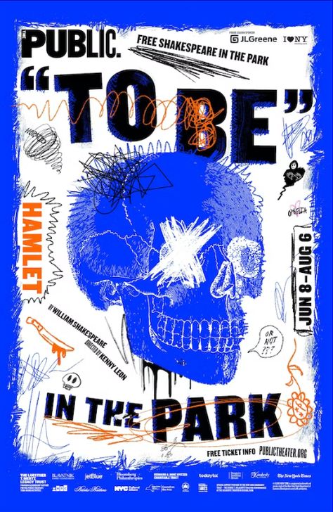 Shakespeare In The Park, Summer Traditions, Paula Scher, Public Theater, Cross Hatching, Theatre Poster, Promotional Products Marketing, Art Festival, Graphic Design Posters