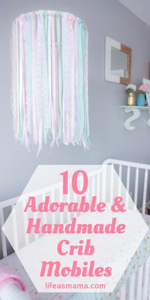 10 Adorable & Handmade Crib Mobiles Diy Baby Crib, Modern Crib Mobile, Nursery Diy Projects, Handmade Crib, Mom Cave, Crib Mobiles, Mobile Ideas, Baby Nursery Diy, Diy Crib