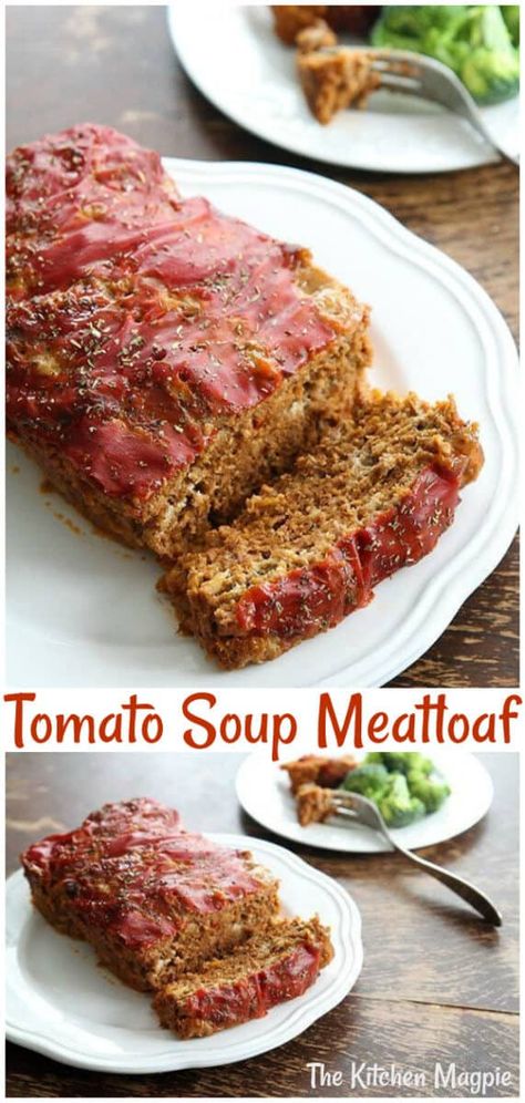 Our Favorite Meatloaf From Campbell’s Soup Meatloaf Tomato Soup, Tomato Soup Meatloaf Recipes, Meatloaf With Tomato Soup, Campbells Meatloaf Recipe, Meatloaf With Tomato Paste, Meatloaf Recipes With Tomato Soup, Recipes Using Campbells Tomato Soup, Meatloaf Recipes With Tomato Sauce, Recipes That Use Canned Tomato Soup