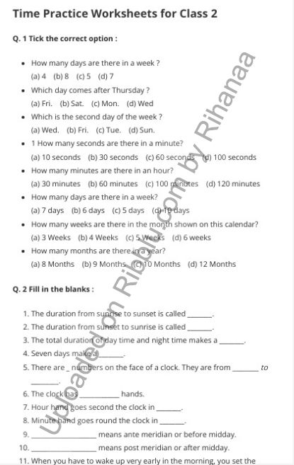 Time Worksheets for Class 2 Maths – PDF Class 2 Maths Worksheets Cbse, Time And Calendar Worksheet Class 2, Calendar Worksheets 2nd Grade, Mental Maths Worksheets Grade 2, Maths Worksheet For Class 3, Class 2 Maths Worksheets, Maths Worksheet For Class 2, Time Worksheets 2nd Grade, Time Worksheets Grade 2