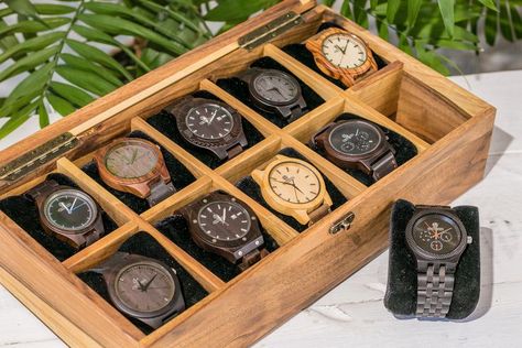 Wood Watch Box, Wooden Watch Box, Watch Organizer, Husband Gifts, Watch Storage Box, Watch Storage, Unique Gifts For Men, Wooden Watch, Gifts Personalized