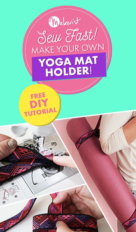 Free sewing pattern for an easy to make yoga mat holder!  #yoga #yogamat #yogawear #freesewingpatterns #diyhack #diy #doityourself #yogainspo #mindfuldiy #easysewing #pdfpattern #freediy #freesewingpatterns #crafting #makerist #maker #sewing Diy Yoga Mat Holder, Yoga Mat Bag Pattern, Free Sewing Tutorials, Yoga Mat Holder, Diy Yoga, Sew Simple, Bag Pattern Free, Free Sewing Pattern, Sewing Tutorials Free