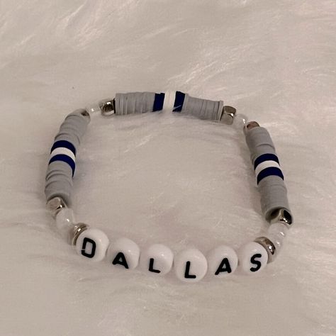 Ttpd Clay Bead Bracelet, Grey Clay Bead Bracelet Ideas, Black And Grey Clay Bead Bracelet, Dallas Cowboys Clay Bracelets, Gray Clay Bead Bracelet, Guy Clay Bead Bracelets, Clay Bead Bracelet Ideas Football, Clay Bead Bracelet For Boys, Clay Bead Bracelet Ideas For Men