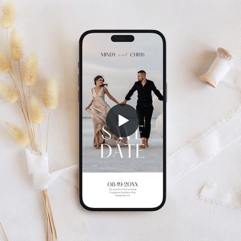 Thank You Video, Digital Save The Date, Wedding Invitation Digital, Animated Invitations, Wedding Invitation Video, Save The Date Template, Save The Date Templates, Invitation Digital, Wedding Video