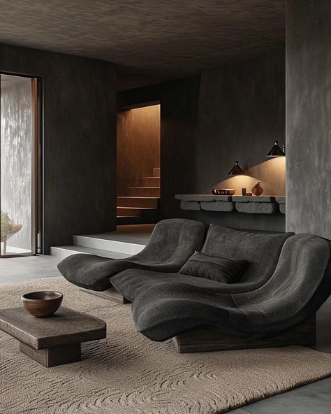 Soft Brutalism Interior, Brutalist Room, Brutalism Furniture, Brutalism Interior, Brutalist Interior, Apartment Decor Inspiration, Dream House Interior, Dream House Decor, Home Room Design