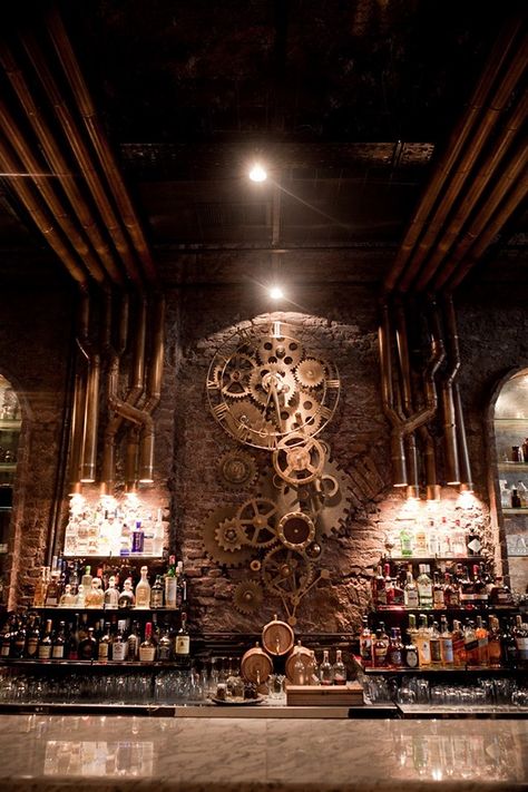 Steampunk Interior Design, Steampunk Bar, Décor Steampunk, Steampunk Bedroom, Steampunk Interior, Steampunk Home Decor, Bar Deco, Industri Modern, Restaurant Pictures