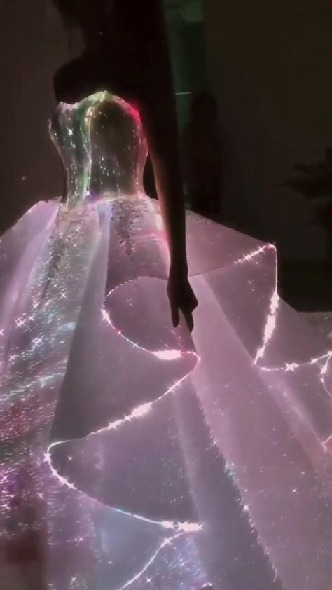 Wedding Dress Fancy, Gaun Tulle, Rainbow Wedding Dress, Night Rainbow, Light Up Dresses, Pretty Quinceanera Dresses, Dress Fancy, Sparkle Wedding Dress, Stunning Prom Dresses