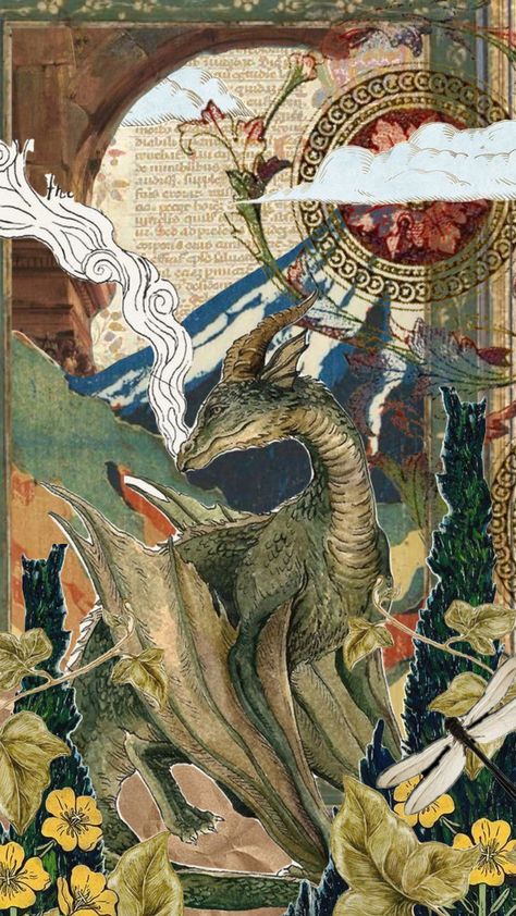 #dragon #fantasy #magic #castle #vintage #art #artcollage #medieval #garden #mountains Medieval Garden, Castle Illustration, Medieval Aesthetic, Medieval Paintings, Castle Aesthetic, Magic Castle, Fantasy Magic, Fantasy Dragon, Fantasy Aesthetic