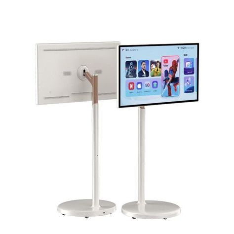 32" Standing Digital Signage Kiosk Indoor Digital Display Rechargeable Rotatable Touch Screen Internet Bar, Luxury Room Bedroom, Home Computer, Luxury Rooms, Console Accessories, Made To Measure Curtains, Digital Signage, Diy Electronics, House On Wheels