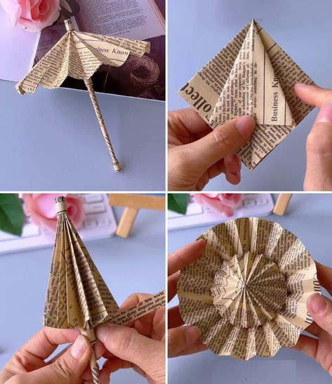 Newspaper Crafts Diy, Harry Potter Christmas, Newspaper Crafts, Paper Craft Diy Projects, Origami Crafts, Simple Crafts, Fun Ideas, Paper Crafts Diy, Designs To Draw