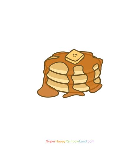 Stack Of Pancakes Drawing, Pancake Tattoo Ideas, Pancake Tattoo Small, Pancake Drawing Easy, Pancake Logo Design Ideas, Pancake Doodle, Moonlight Picnic, Pancake Cartoon, Pancake Tattoo