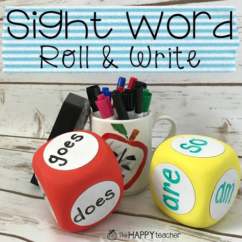 Fun Site Word Activities, Site Word Games Kindergarten, Sight Word Stations Kindergarten, Writing Activity For Kindergarten, Sight Word Activities Pre K, Sight Word Games For First Grade, Word Games For Kindergarten, Kids Sight Words, Roll And Write