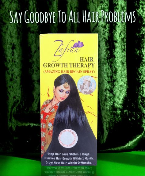 Hair problem // Hairfall Solution // grow new hair // long hair Zafran Hair Growth Therapy, Hair Growth Therapy, Hair Problems, Hair Tips, Say Goodbye, Mehndi Designs, Hair Hacks, Hair Growth, New Hair