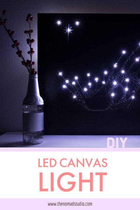 Light Up Canvas, Lighted Canvas Art, Crown Paints, Kids Canvas Art, Led Lighting Diy, Glow Art, Clever Organizer, Diy Led, Glowing Art