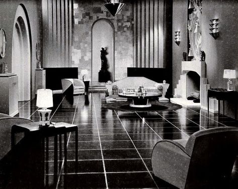 Old Hollywood Interior Design, Cedric Gibbons, Hollywood Interior Design, Hollywood Art Deco, Theatre Architecture, 1920s Interior Design, 23 March, Streamline Moderne, Production Design