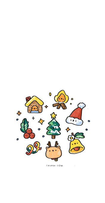 Xmas Drawing, Cute Drawing, Christmas Doodles, Cute Christmas Wallpaper, Christmas Drawing, Christmas Cartoons, Cute Patterns Wallpaper, Cute Easy Drawings, Cute Little Drawings