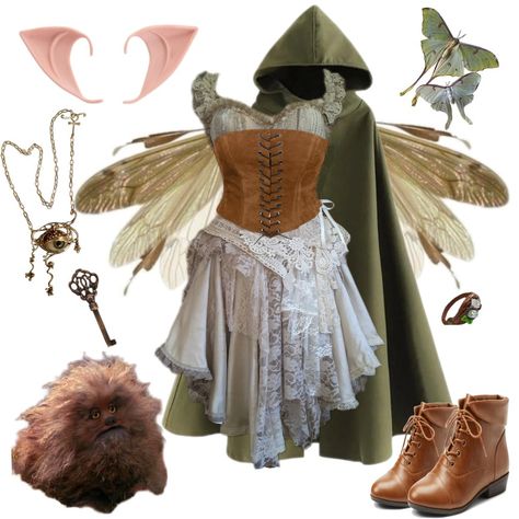 Fairy Warrior Outfit, Green Fairy Ren Faire, Ren Faire Outfits Dark Fairy, Ren Faire Costume Plus Size, Forest Faerie Costume, Nature Elf Costume, Woodland Faerie Costume, Feywild Aesthetic Clothes, Renfest Costume Women Fairy