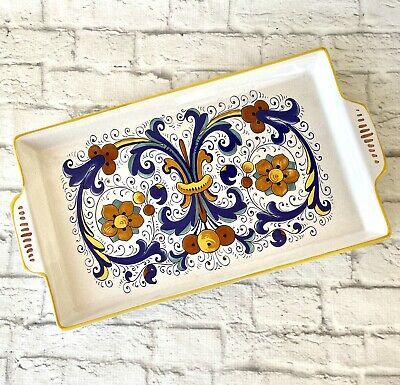 Italian Platter, Deruta Italian Ceramics, Ceramic Trays, Deruta Pottery, Ceramic Platters, Hydrangea Purple, Ceramic Tray, Italian Pottery, Spring Bouquet