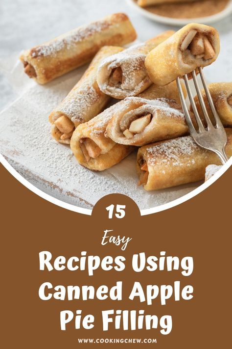 Here’s a list of 15 easy recipes using canned apple pie filling, from classic fall desserts to underrated morsels. What To Use Apple Pie Filling For, Apple Fritters Using Canned Pie Filling, Using Apple Pie Filling, Canned Apples Pie Filling, Using Apple Pie Filling Recipes, Ww Apple Pie Filling Recipes, Recipes For Canned Apple Pie Filling, What To Do With Canned Apple Pie Filling, Recipes Using Homemade Apple Pie Filling