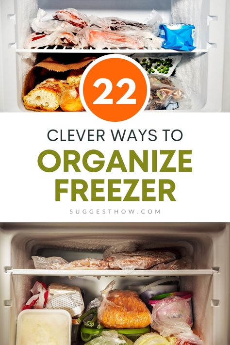 22 clever ways to organize the freezer. A cluttered freezer is a filthy freezer, and you must take care of it like any other machine in your home. I've tried many combinations to keep my freezer organized. Here I'm sharing some of those ideas with you. #organize #homehacks #DIY #home Organizing Upright Freezer Storage Ideas, Organizing Top Freezer, Organize Freezer Top, Freezer Organizer Bins, Freezer Organizer Ideas, Organize Stand Up Freezer, How To Organize Your Freezer, Organize Small Freezer, Organize Upright Freezer