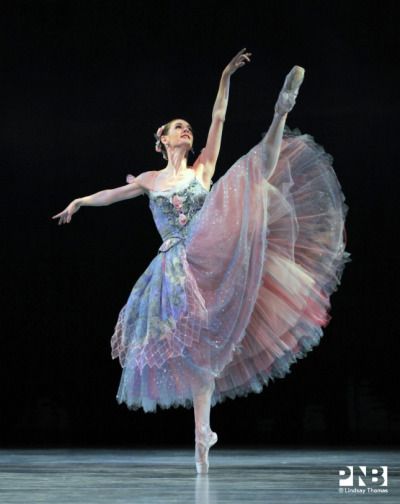 Brittany Reid as “Summer”, “Cinderella”, Pacific Northwest Ballet The Ballerina, Pacific Northwest, Cinderella, Ballet, Grey, Pink, Blue