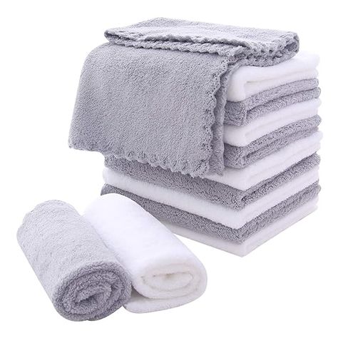 Microfiber Face Cloth, Facial Cloths, Remove Makeup From Clothes, Hair Towel Wrap, Baby Washcloth, Hair Thickening, Soft Makeup, Makeup Skin Care, Face Wash