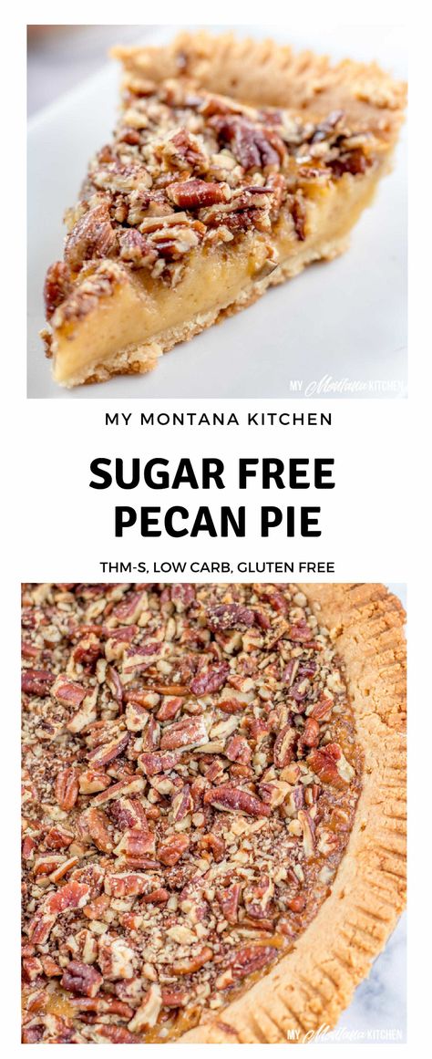 Low Carb Pecan Pie, Sugar Free Pecan Pie, Sugar Free Pie, Keto Pie, Sugar Free Desserts Easy, Montana Kitchen, Fingerfood Baby, Low Carb Cupcakes, Pecan Pies