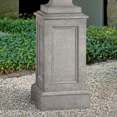 Estate Pedestal | shop-campania Bird Bath Planter, Large Outdoor Fountains, Outdoor Wall Fountains, Campania International, French Limestone, Bird Bath Fountain, Fiberglass Planters, Tabletop Fountain, Stone Fountains