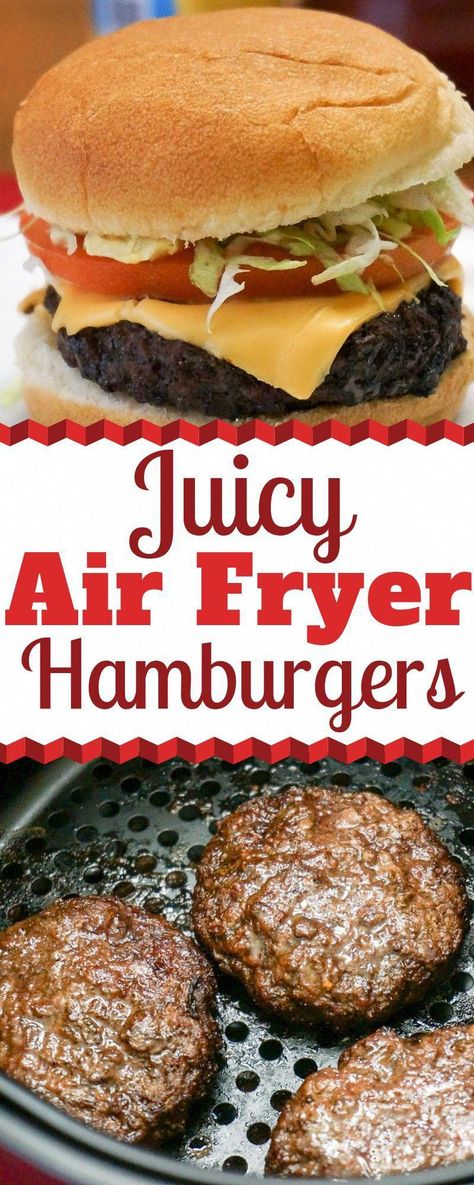 Air Fryer Hamburgers, How To Cook Hamburgers, Foods Chicken, Air Fryer Cooking Times, Air Fryer Chicken Wings, Air Fried Food, Air Fryer Oven Recipes, Air Fry Recipes, Best Air Fryers