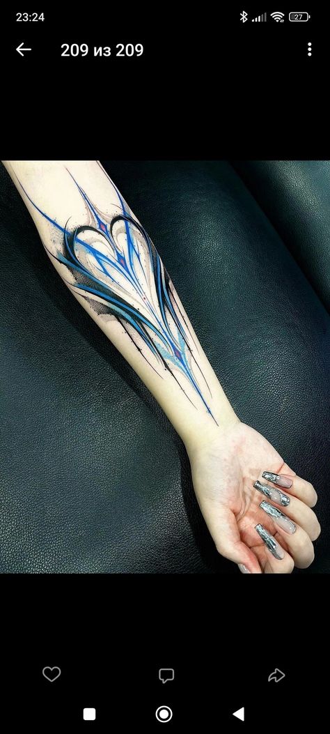 Black And Blue Tattoo, Neat Tattoos, Dark Neck, Body References, Hand Tats, Blue Tattoo, Metal Tattoo, Tattoo Project, Body Reference