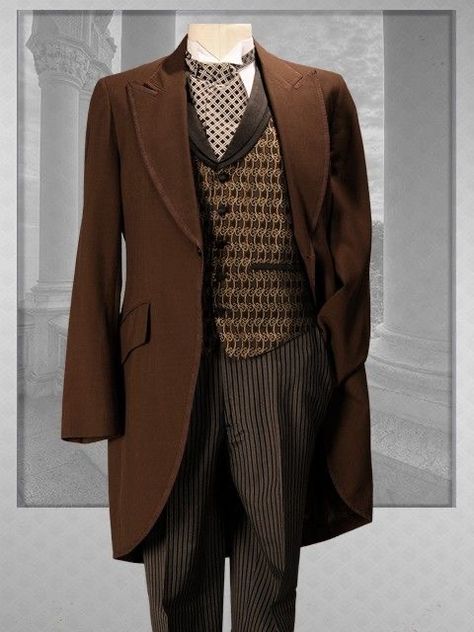 Brown Vintage Suit Men, Brown Formal Outfit Men, Brown Suit Casual, Harvey Fanart, Brown Blazer Men, Vintage Brown Suit, Fashion Blazer Outfits, Blood Outfit, Mens Evening Wear