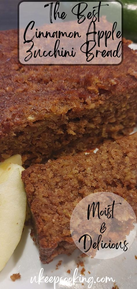 Cinnamon Apple Zucchini Bread, Zucchini Bread With Apples, Zucchini Apple Loaf, Zucchini And Apple Bread, Zucchini Apple Crisp Recipe, Zucchini Bread Baked Oatmeal, Apple Zucchini Recipes, Zucchini Bread With Cake Mix Easy, Apple Zucchini Bread Recipes