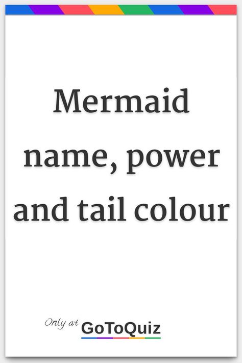 "mermaid name, power and tail colour" My result: Name Aquamarina, power Healing,Tail torquise What Is My Mermaid Name, What Is Your Mermaid Name, Mermaid Powers List, Different Types Of Mermaids, Types Of Mermaid Tails, Mermaid Names Ideas, Mermaid Tails Aesthetic, Oc Name Generator, Siren Powers