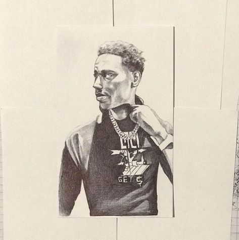 Young Dolph drawing by Pavel Kish (En1gma). Young Dolph Tattoo, Young Dolph, Tattoo Sketch, Sketch Pad, Tattoo Sketches, Sketch, Male Sketch, Tattoos, Drawings